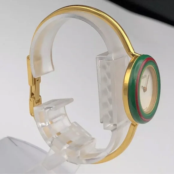 Gorgeous GUCCI Watch!! Luxury Absolutely Amazing 14k Gold Plated - Picture 5 of 6